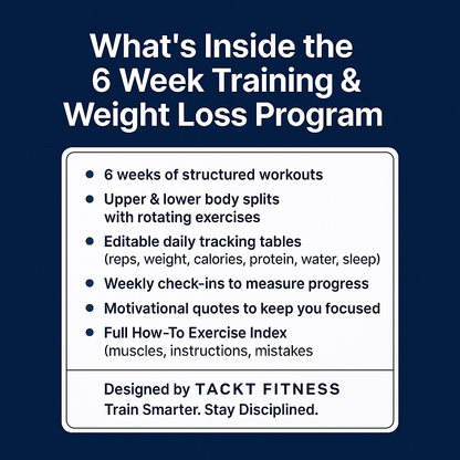 6 Week Training & Weight Loss Program (Digital PDF)